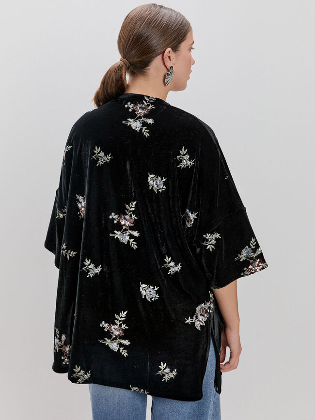 KIMONO TERCIOPELO Negro