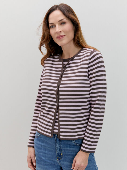 C&Aacute;RDIGAN RAYAS COLORES Rosa image number null