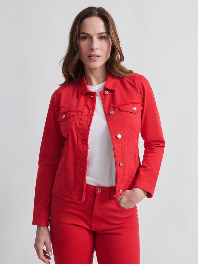 CAZADORA VAQUERA COLOR Rojo