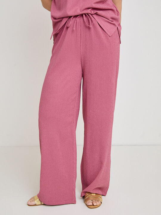 PANTALON TEXTURA ROSA VINTAGE image number null