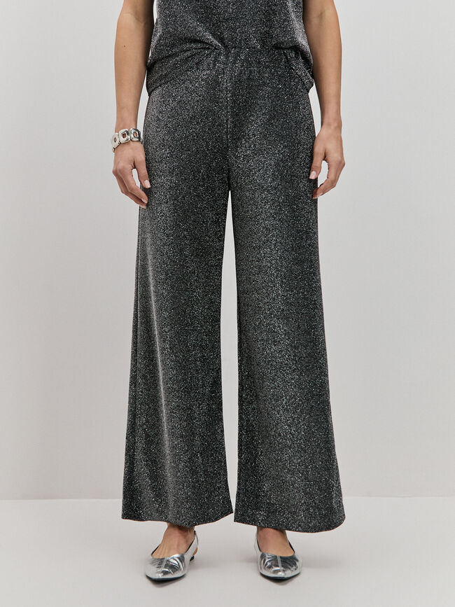PANTALON BRILLO DETALLE Plata