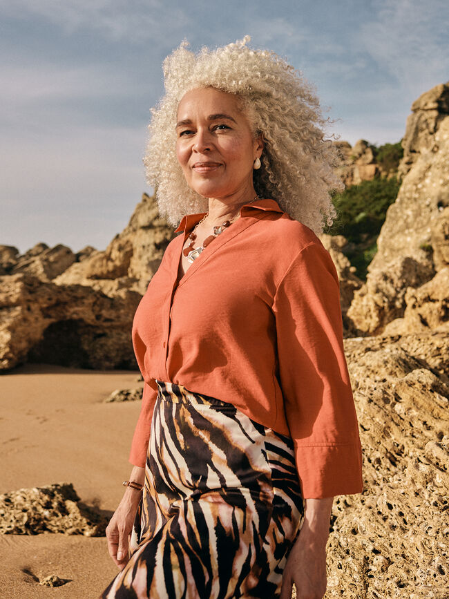 CAMISA OVERSIZE LARGA Teja