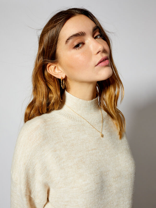 jersey cuello cisne Crudo