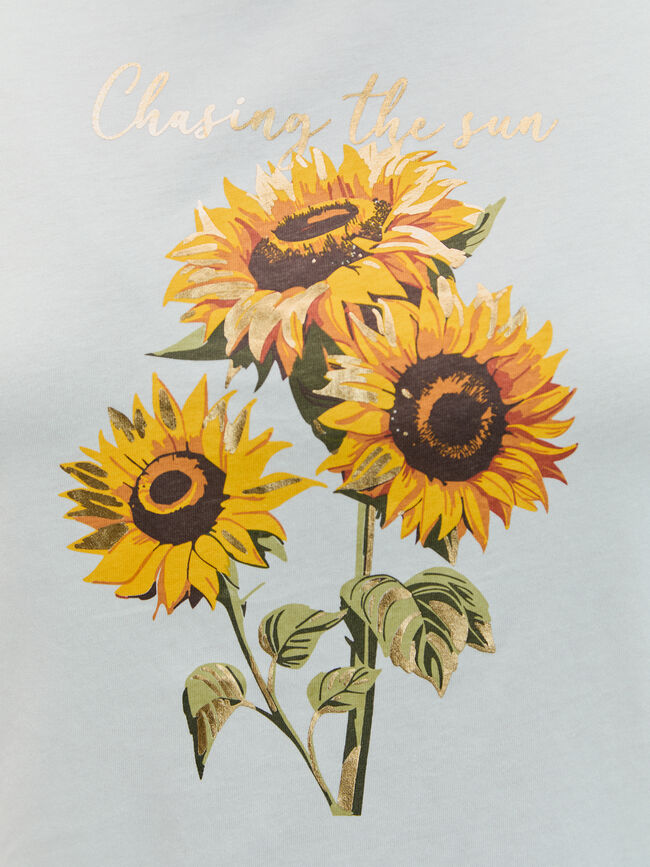 CAMISETA GIRASOLES BRILLANTES Crudo