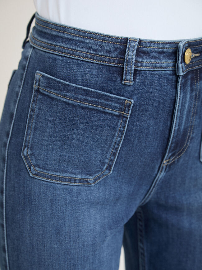 WIDE LEG BOLSILLOS Dark blue