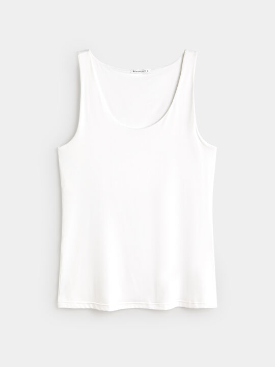 CAMISETA TIRANTE ANCHO Blanco Optico image number null