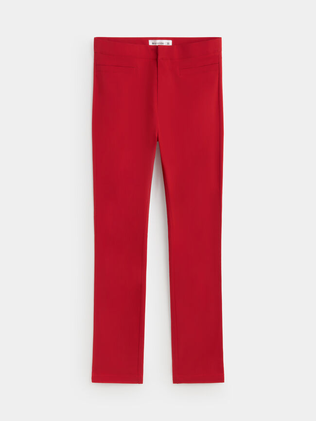 PANTALON RECTO Rojo Oscuro