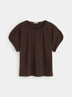 CAMISETA ABERTURAS HOMBRO Marron chocolat