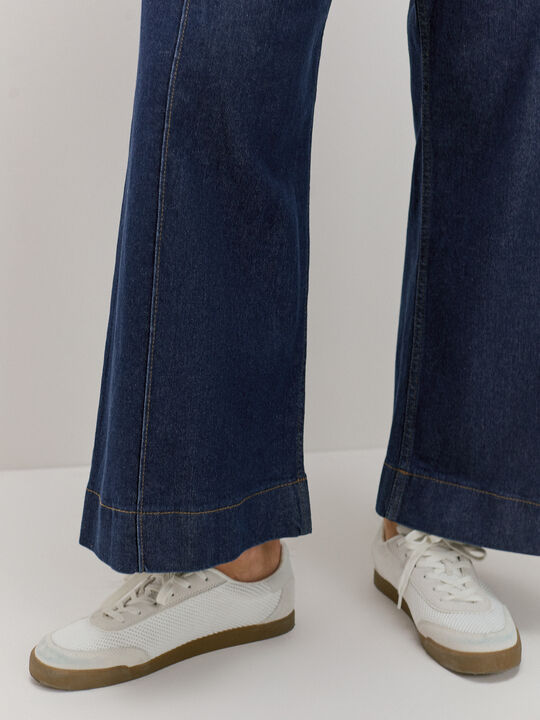 WIDE LEG COSTURAS Rinse Wash image number null