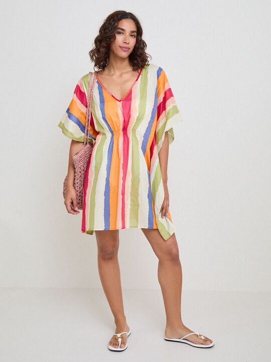 KAFTAN DETALLE RAYAS Multicolor image number null
