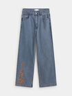 VAQUERO RECTO BORDADO Mid blue