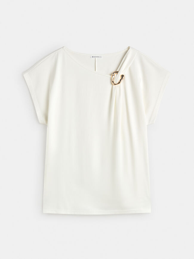 CAMISETA HEBILLA Blanco Hueso