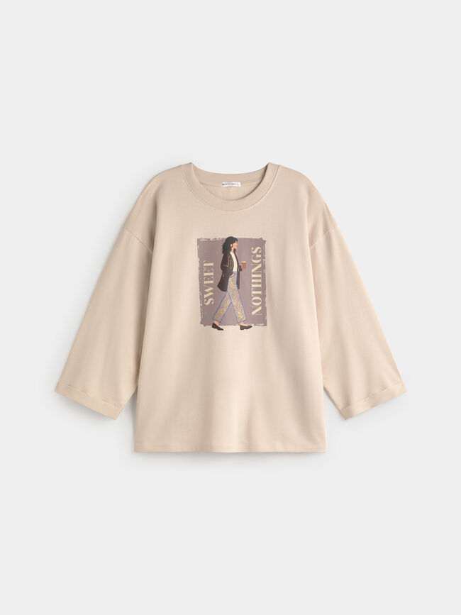 CAMISETA DETALLE CAF&Eacute; Piedra