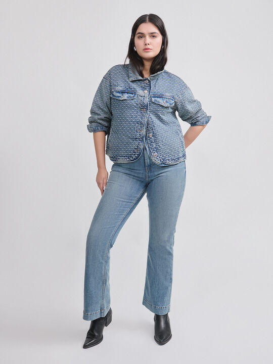 CAZADORA VAQUERA JACQUARD Mid blue image number null