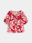 BLUSA CUELLO GOMA Rojo