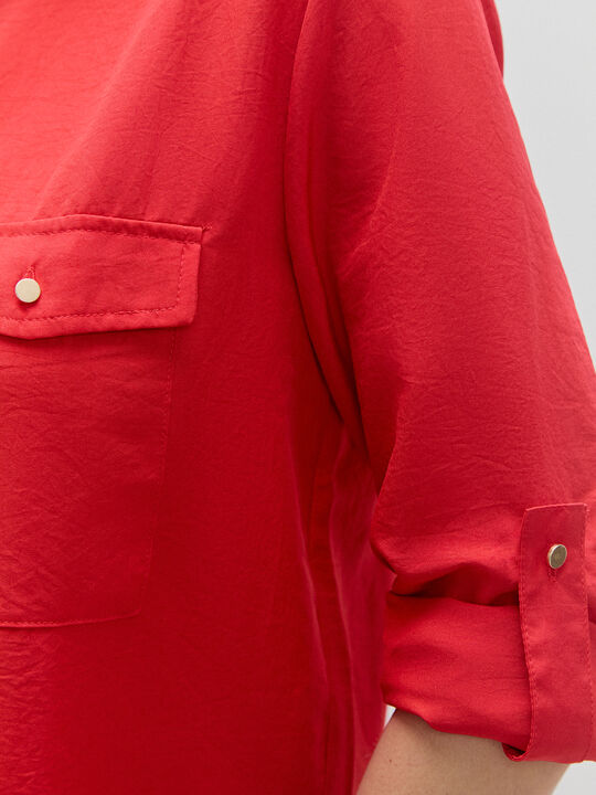 CAMISA MANGA LARGA Rojo image number null