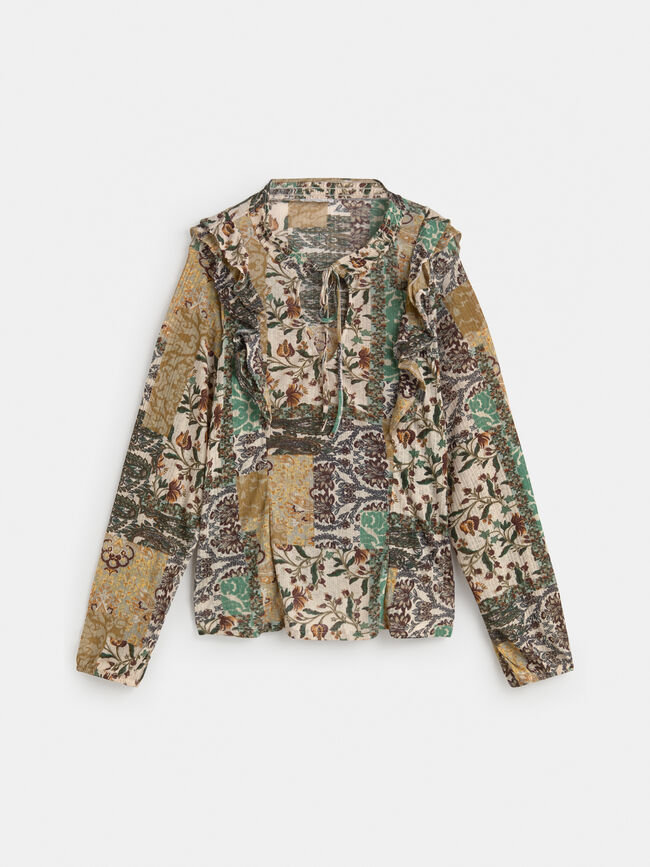 BLUSA VOLANTES Estampado 1