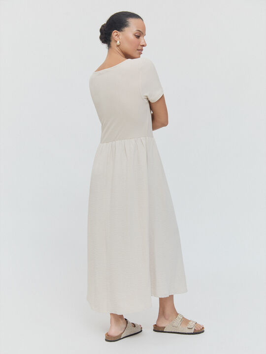 VESTIDO BIMATERIA Crudo image number null