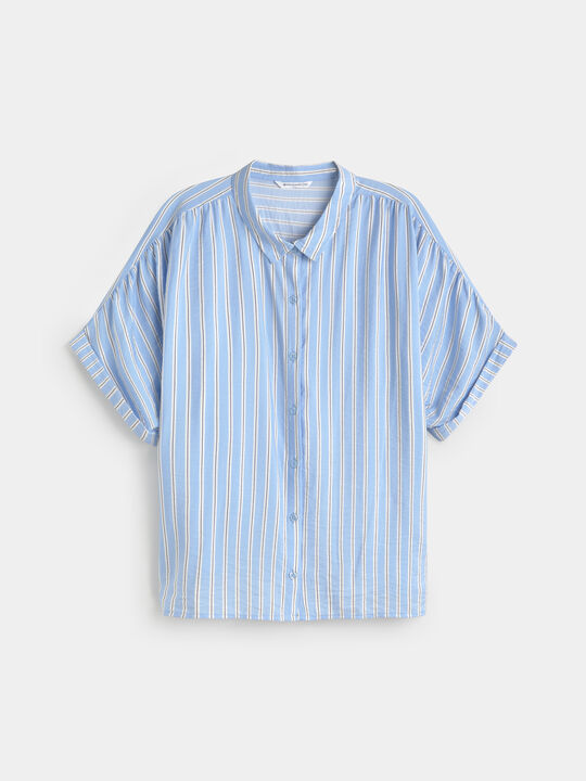CAMISA MANGA CAIDA Azul Bebe image number null