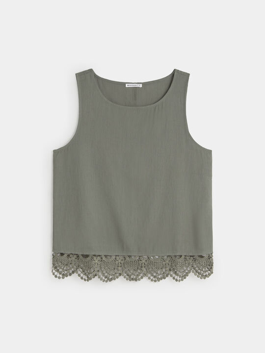 TOP FORNITURA BAJO Verde Te image number null