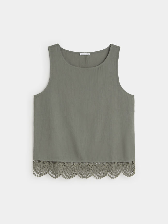 TOP FORNITURA BAJO Verde Te