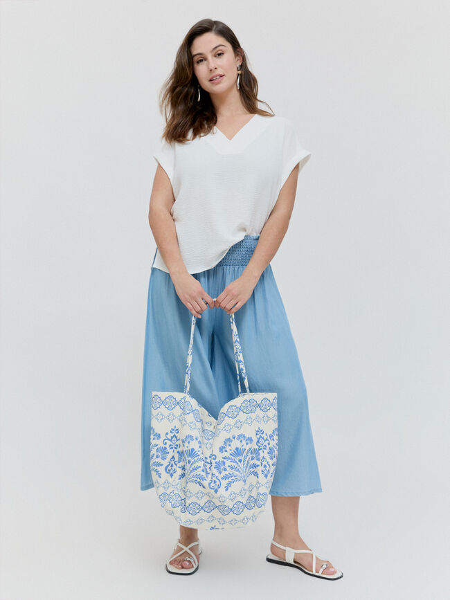 BOLSO GRANDE ESTAMPADO Azulon