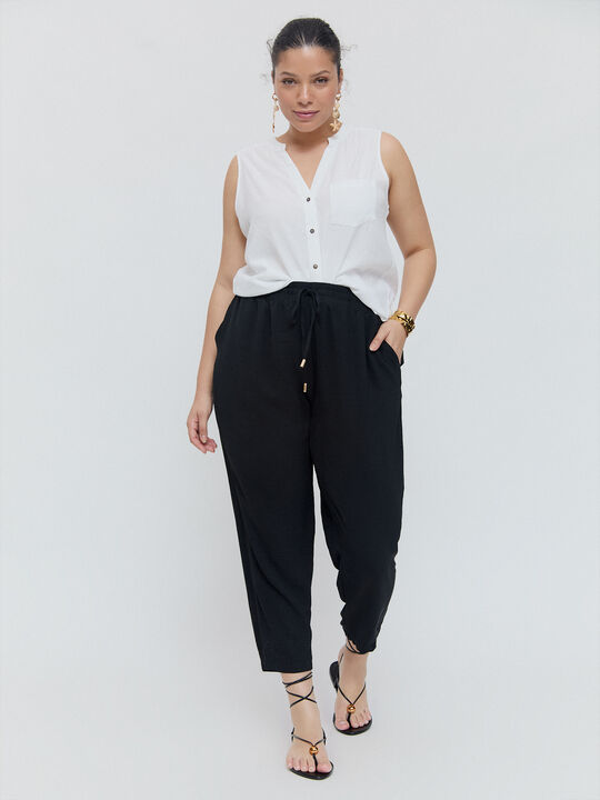 PANTALÓN FLUIDO Negro image number null