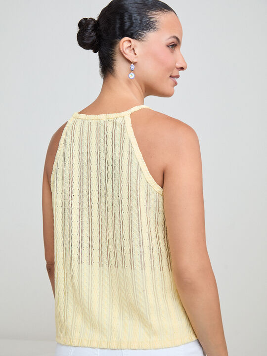 TOP HALTER JACQUARD lemon pie image number null