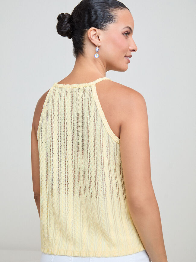 TOP HALTER JACQUARD lemon pie