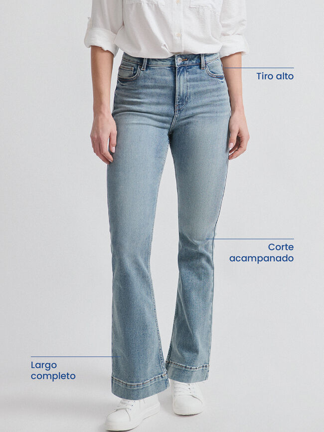 VAQUERO ACAMPANADO. Mid blue
