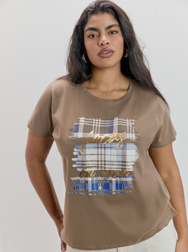 CAMISETA PINCELADAS CUADROS Gris