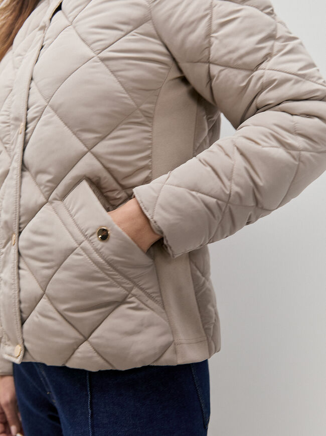 CHAQUETA ACOLCHADA ANCHA Beige