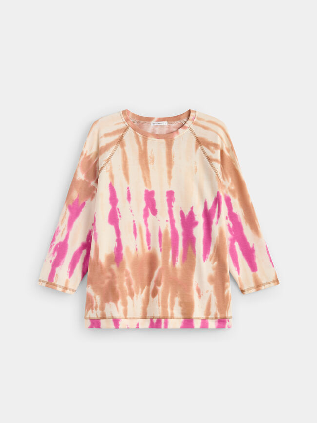 Sudadera manga ranglán tie dye Crudo Claro