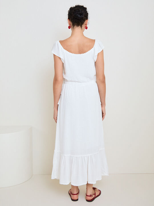 VESTIDO BLANCO FORNITURAS Blanco Optico image number null
