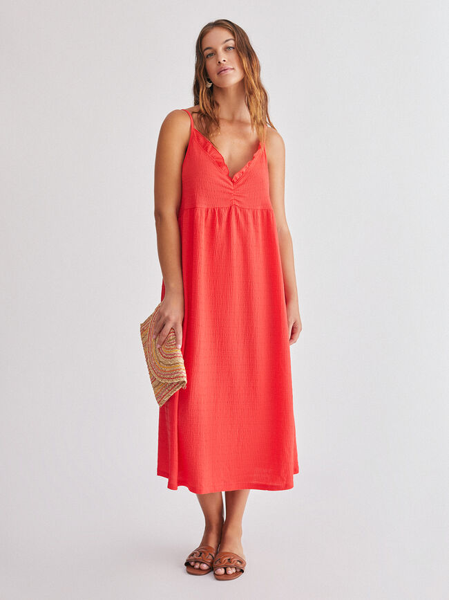 Vestido tirantes estructura Coral
