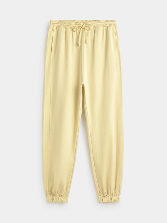 PANTALON LARGO Amarillo Pastel image number null