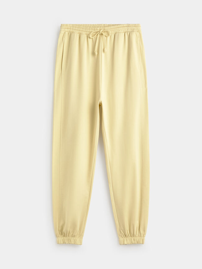 PANTALON LARGO Amarillo Pastel