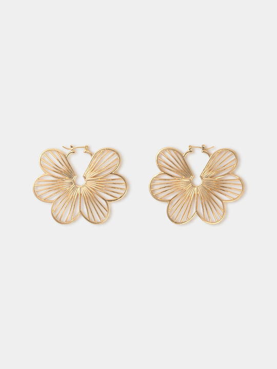PENDIENTES GRANDES FLOR Oro image number null