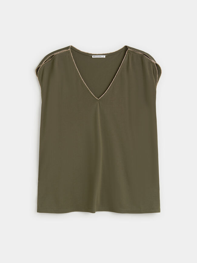 CAMISETA DETALLE BRILLO Bosque
