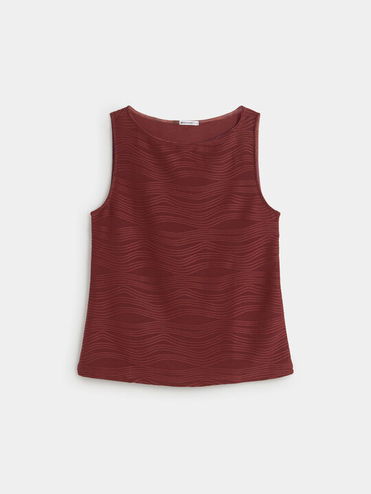 TOP CUELLO BARCA ROJO MARTE image number null