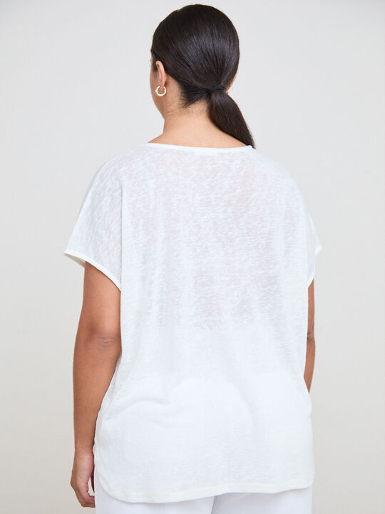 CAMISETA FLOR PARCHE Crudo image number null