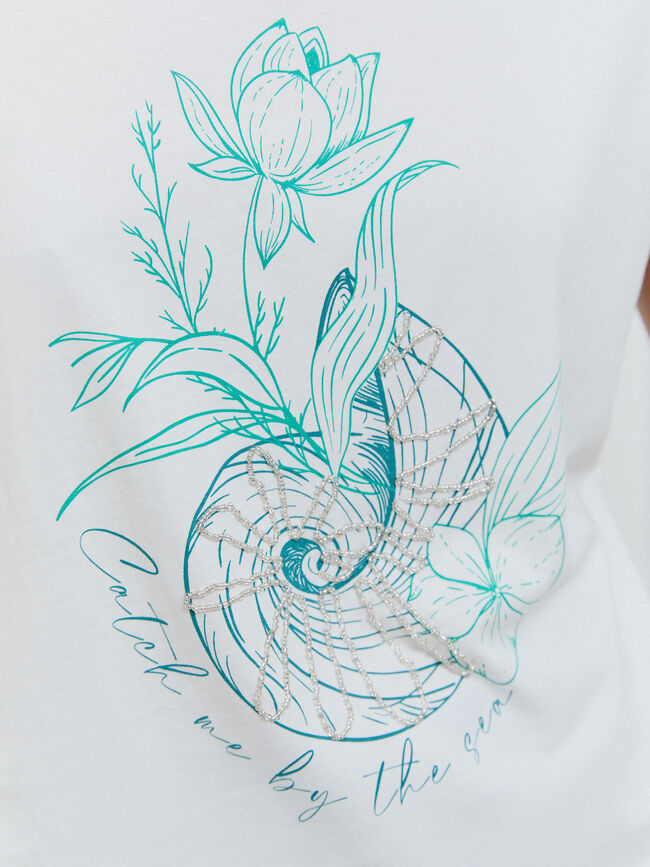 CAMISETA POSICIONAL CONCHA Blanco Hueso