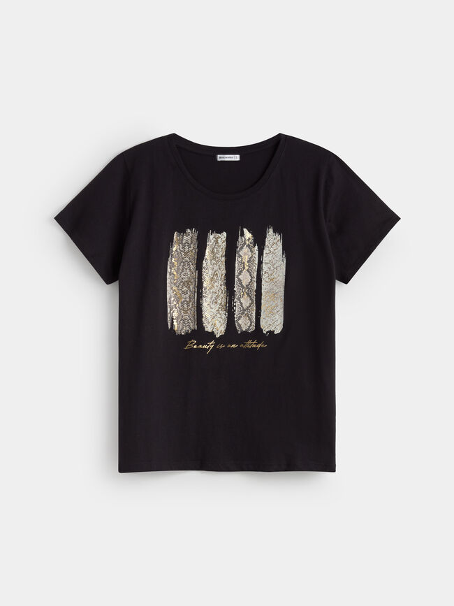 CAMISETA POSICIONAL SERPIENTE Negro