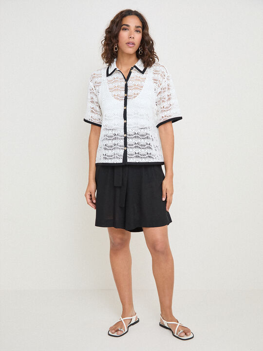 CHAQUETA REJILLA Crudo image number null