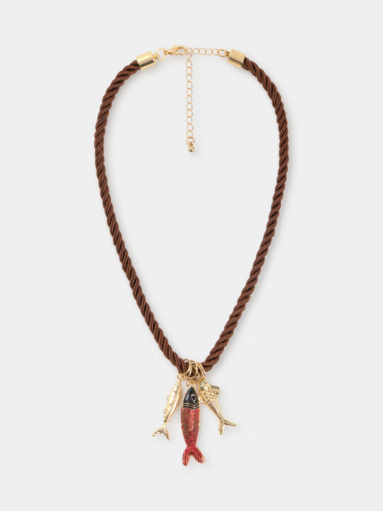 COLLAR CORD&Oacute;N PEZ Oro image number null