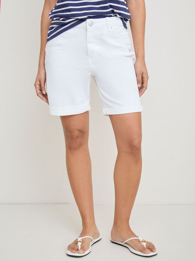 BERMUDA VAQUERA BASICA Blanco Optico