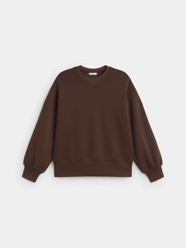 SUDADERA MANGA ABULLONADA Marron