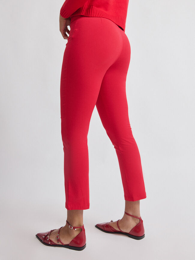 PANTALON RECTO Rojo Oscuro