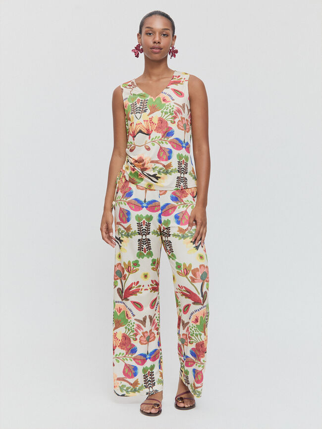 PANTALON ESTAMPADO Crudo