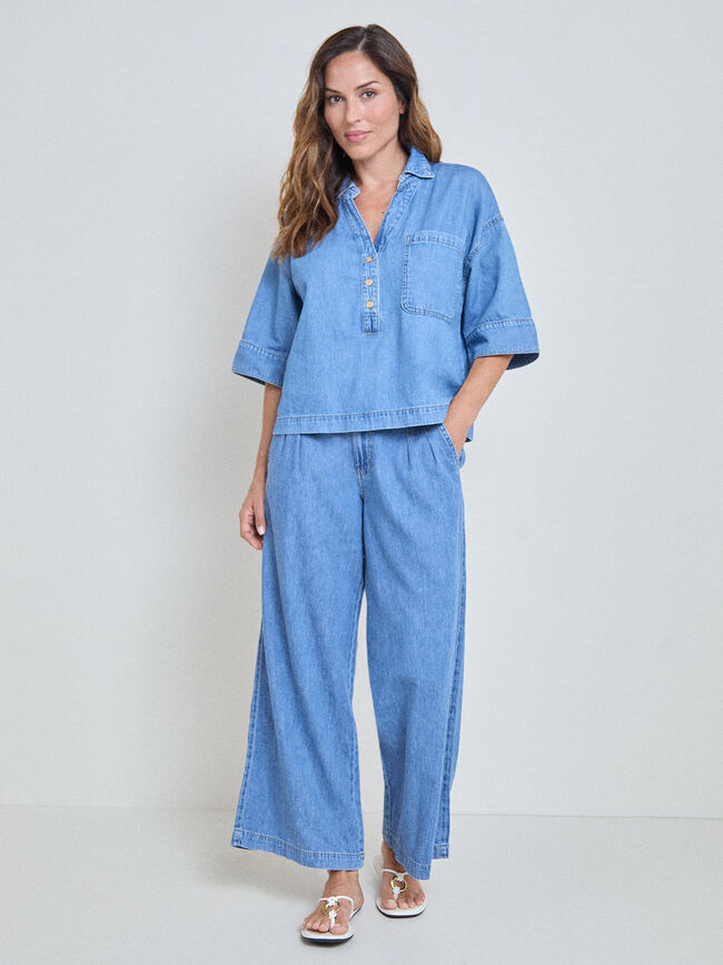 BLUSA VAQUERA GRANDE Mid blue